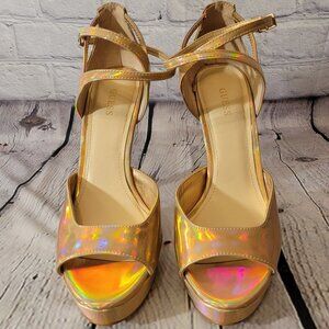 Guess Women's Seana Platform Strappy Dress Sandals- READ DESCRIPTION